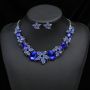 Jewelry set gemstone necklace literary retro medieval palace aesthetic internet celebrity necklace earrings set