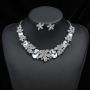 Jewelry set gemstone necklace literary retro medieval palace aesthetic internet celebrity necklace earrings set