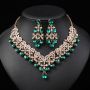 Jewelry set gemstone necklace literary retro medieval palace aesthetic internet celebrity necklace earrings set