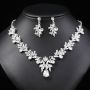 Jewelry set gemstone necklace literary retro medieval palace aesthetic internet celebrity necklace earrings set