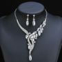 Jewelry set gemstone necklace literary retro medieval palace aesthetic internet celebrity necklace earrings set