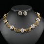 Jewelry set gemstone necklace literary retro medieval palace aesthetic internet celebrity necklace earrings set
