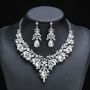Jewelry set gemstone necklace literary retro medieval palace aesthetic internet celebrity necklace earrings set